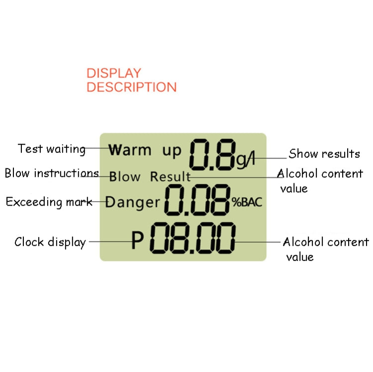 HT-611 Alcohol Tester High Resolution Audio Breathing Alcohol Tester