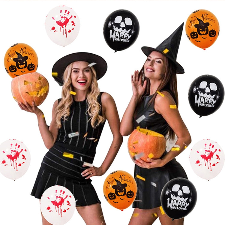 Halloween Balloon Set Blood Color Banner Three-Dimensional Ghost Party Decoration