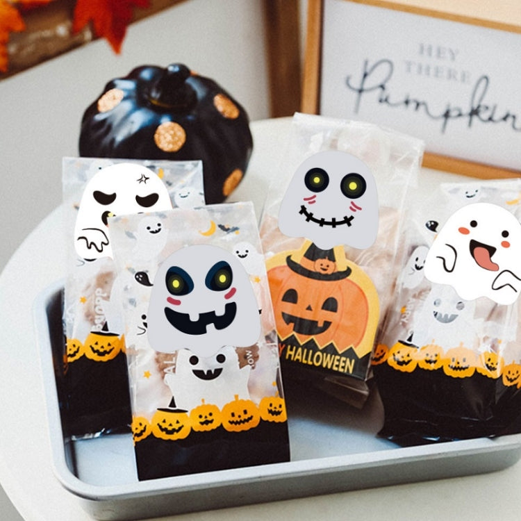 Halloween Ghost Emoticon Stickers Children Gift Decoration Food Sealing Stickers