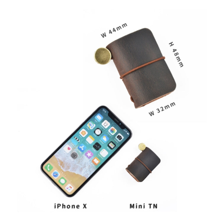 Ultra-Small Mini TN Hand Account Book Leather Notebook Portable Travel Diary