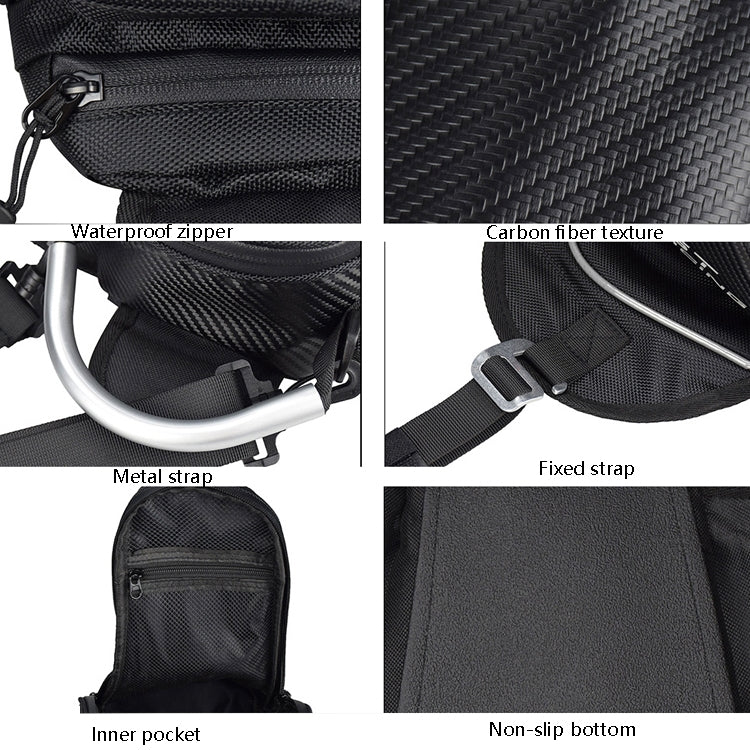 GHOST RACING GR-YXB08 Motorcycle Bag Touch Navigation Fuel Tank Package Dust Waist Bag