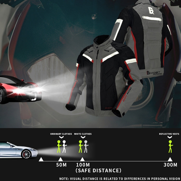 GHOST RACING GR-Y07 Motorcycle Cycling Jacket Four Seasons Locomotive Racing Anti-Fall Cloth, M, L, XXL, XXXL, XXXXL, XL, XXXXXL