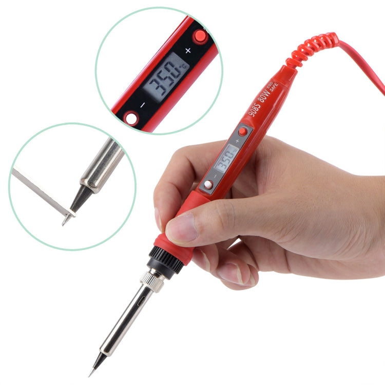 Metallic LCD Temperature Regulating Soldering Iron And Soldering Iron Tip Set Electric Soldering Iron Welding Tool