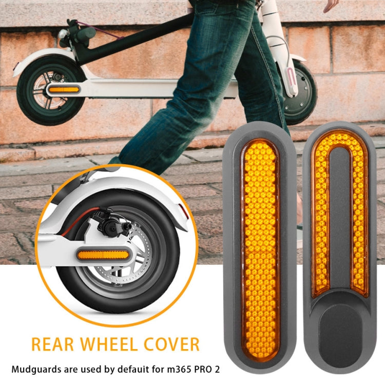 Electric Scooter Wheel Four-way Side Decorative Cover With Reflective Strips & Screws For Xiaomi Mijia 1S / Pro 2