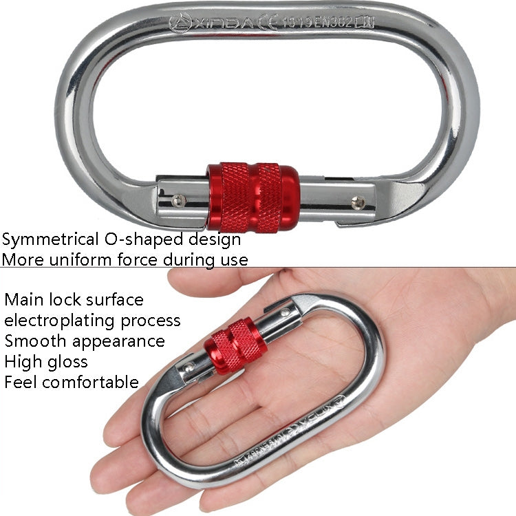 XINDA XDQ96068 Outdoor Equipment Climbing Main Lock Carabiner O-Shaped Steel Lock Wire Buckle Lock