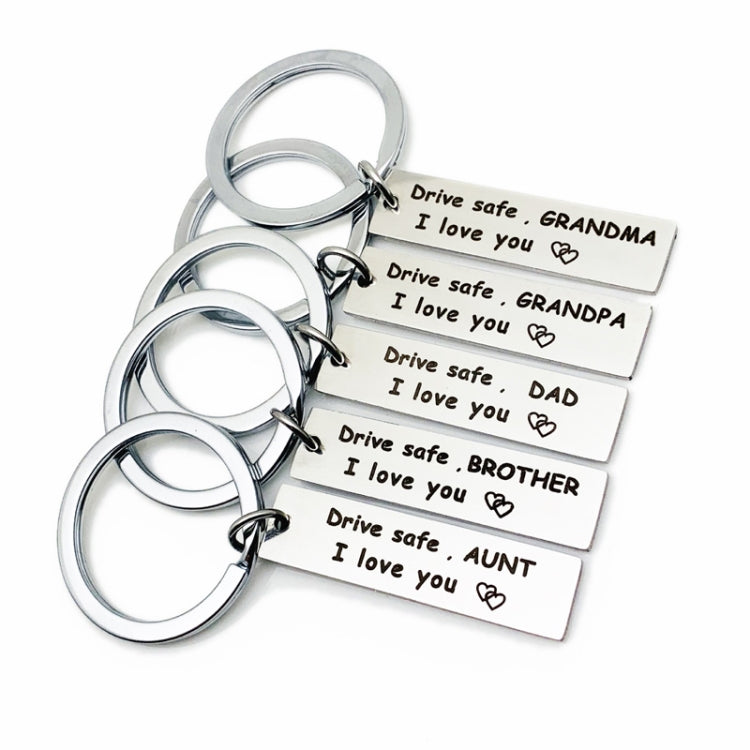 10 PCS C1010 Drive Safe Stainless Steel Tag Keychain