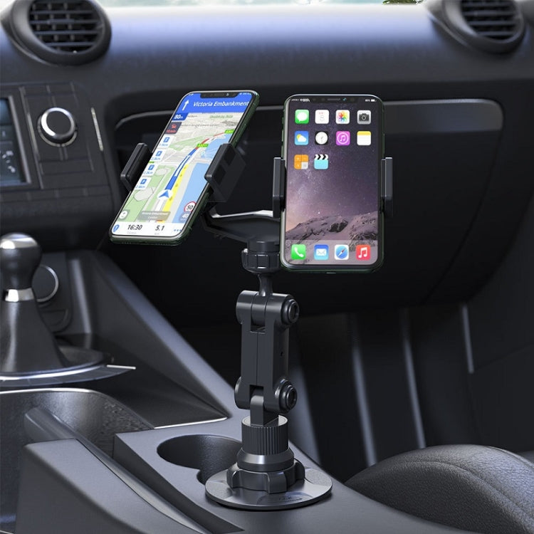 Double Chuck Rotary Multifunctional Cup Holder Mobile Phone Holder