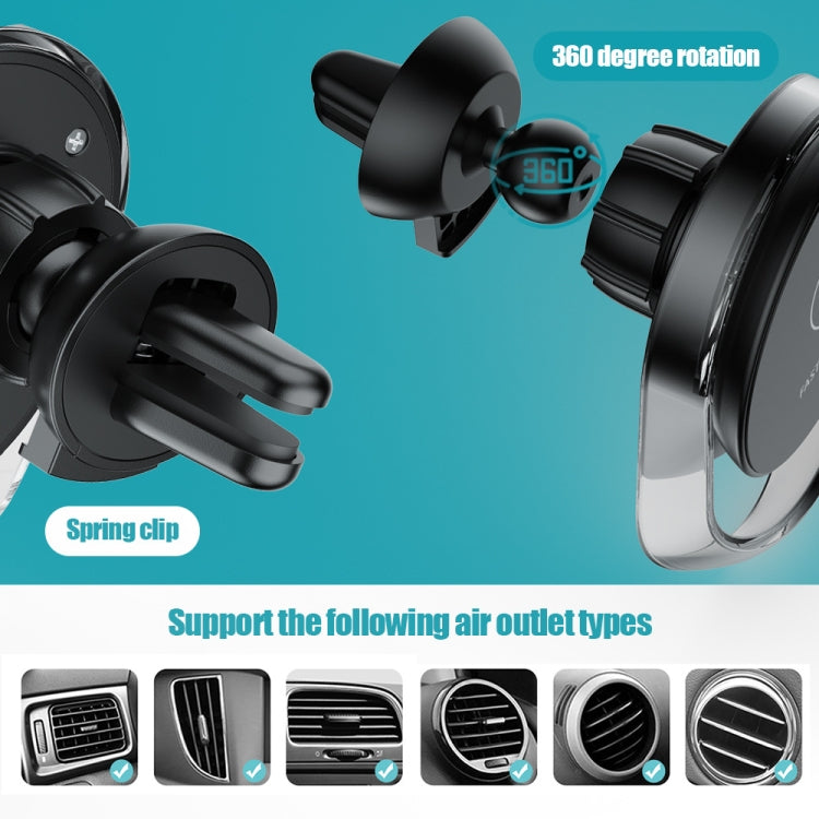 F9189 15W MagSafe Magnetic Car Lighting Wireless Charger