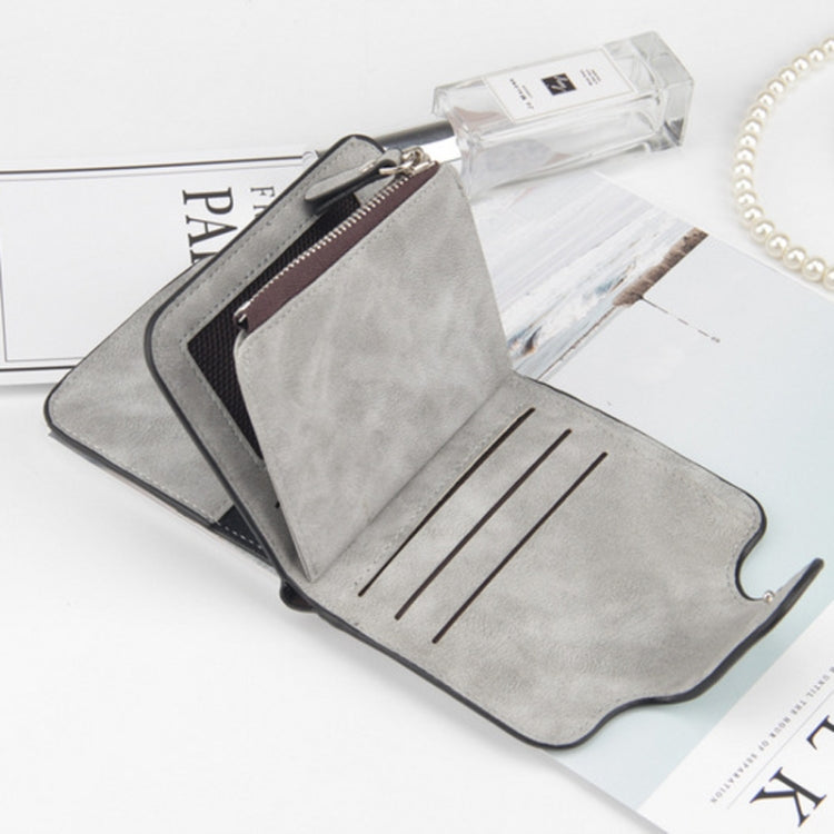 Baellerry Ladies Buckle Nubuck Leather Coin Purse Cute Small Fresh Student Wallet