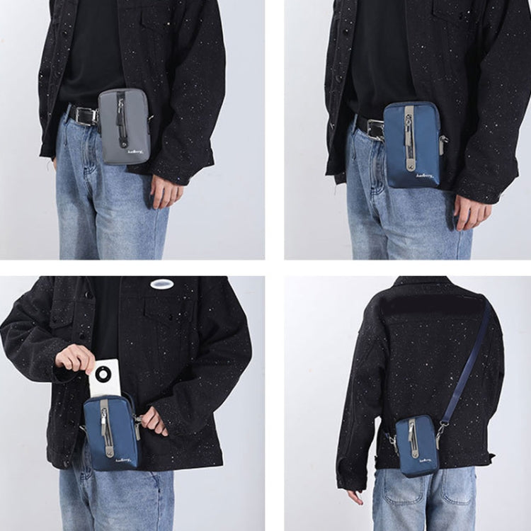 Baellerry Men Shoulder Bag Simple Casual Large Capacity Messenger Bag Business Zipper Wallet