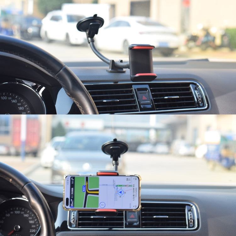Suction Cup Long Soft Hose Windshield Car Mobile Phone Clip Bracket