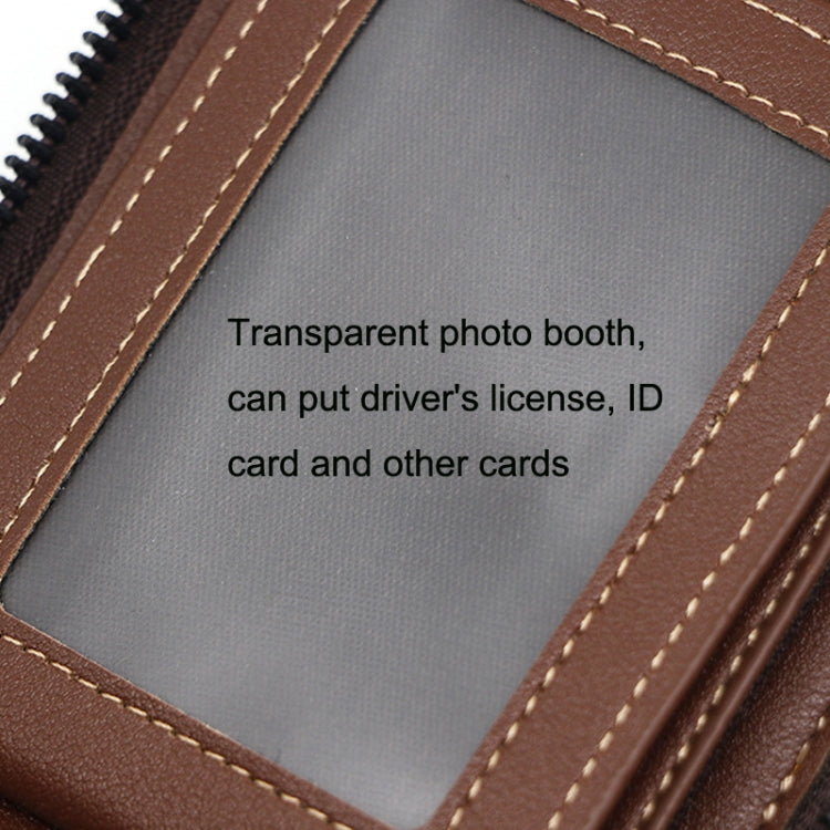 Menbense Casual Fashion Large Capacity Multi-Card Retro Zipper Wallet