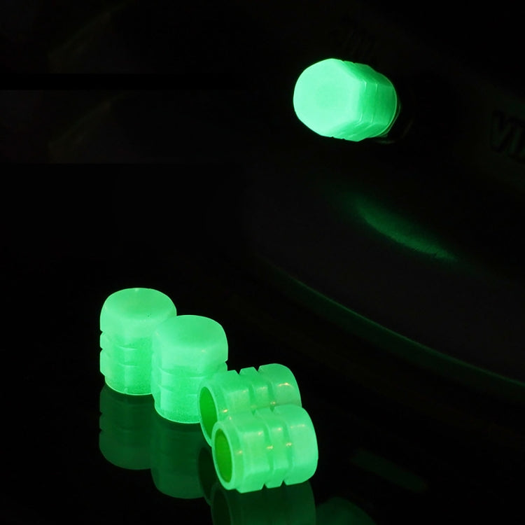4pcs / Set Luminous Tire Valve Cap Electric Motorcycle Vacuum Tire Valve Cover, Style: Split Effect