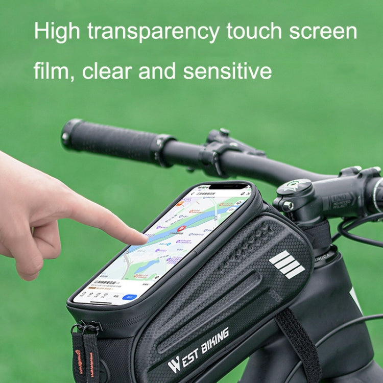 WEST BIKING Bicycle Hard Shell Front Beam Bag Mobile Phone Touch Screen Saddle Bag