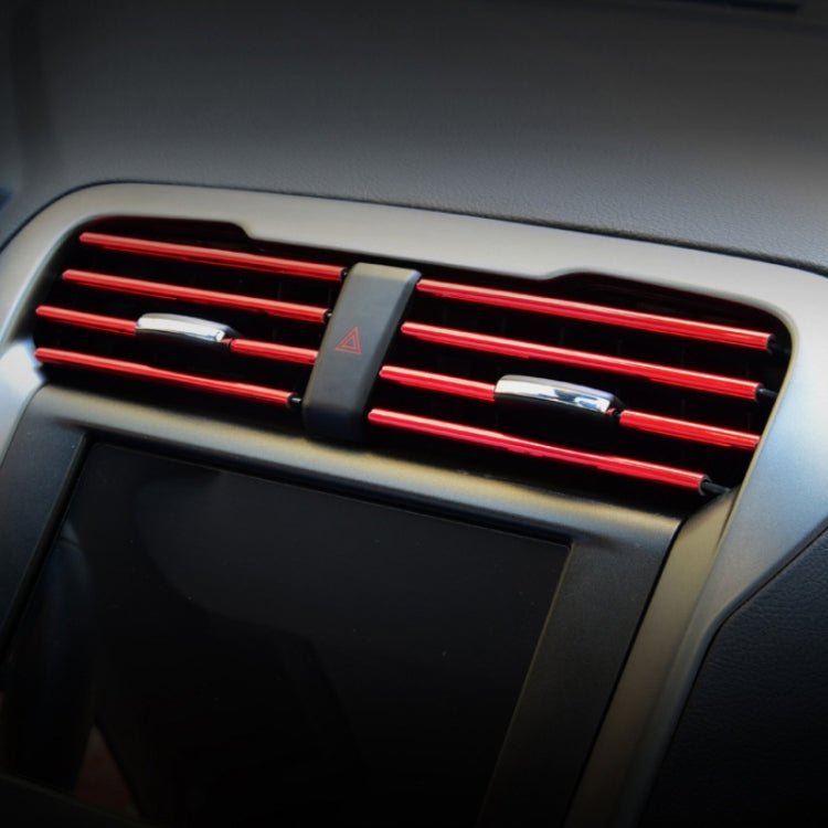 10pcs/pack Car Air Conditioner Vent U-Shaped Electroplating Decorative Strip