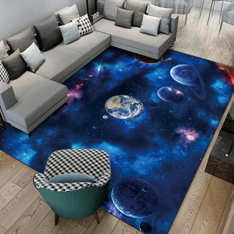 3D Visual Cartoon Cosmic Planet Living Room Carpet