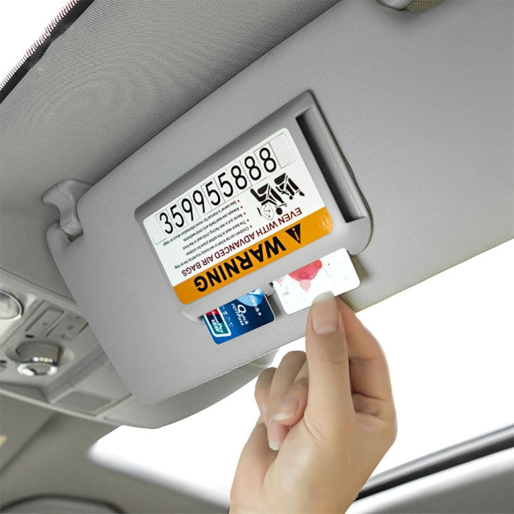 Car Sun Visor Card Holder Pass Fuel Card Holder Parking Number Card