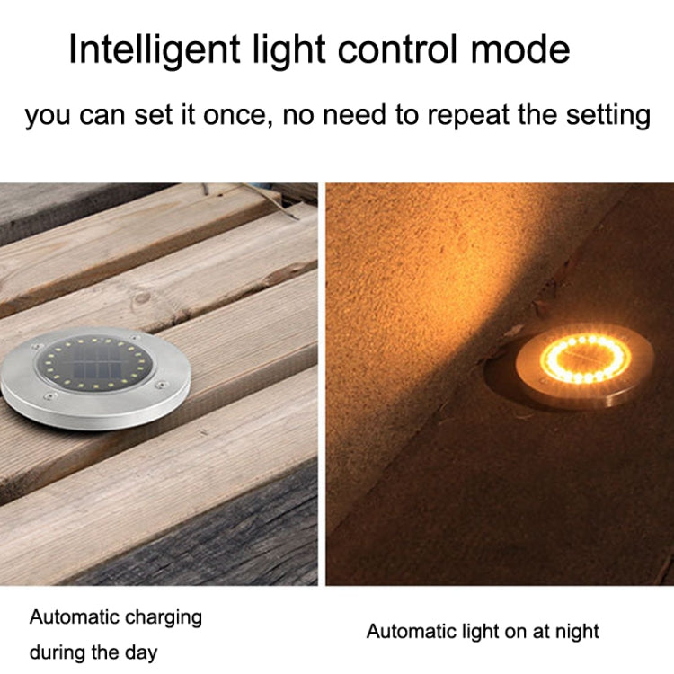 2 PCS 20LEDs Outdoor Waterproof Solar Garden Light Lawn Buried Light