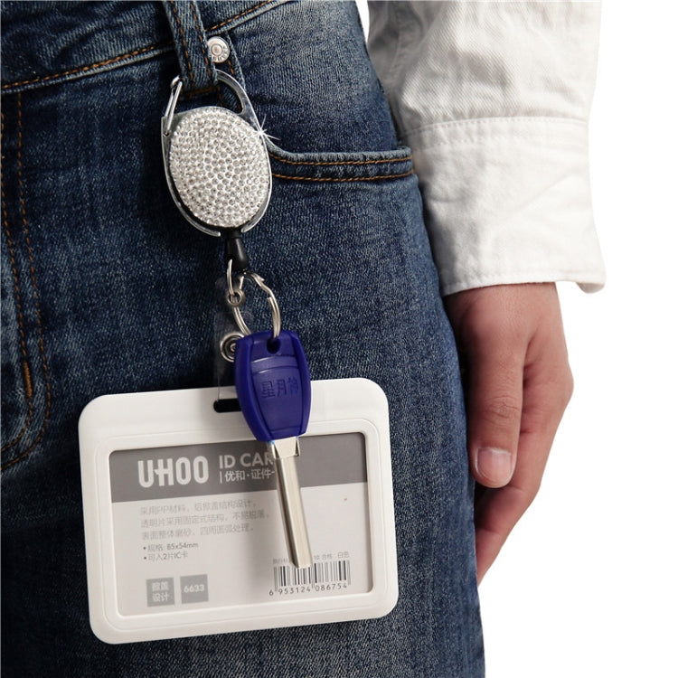 Ceramic Clay Pull Buckle Metal Retractable Keychain Document Buckle