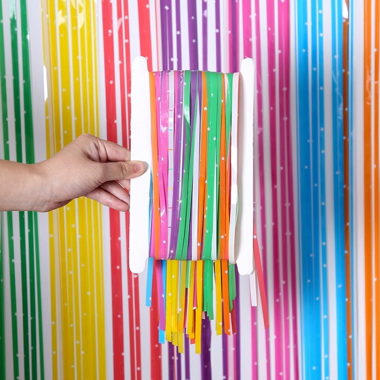 1x2.5M Splicing Color Rain Curtain Birthday Party Surprise Arrangement Props