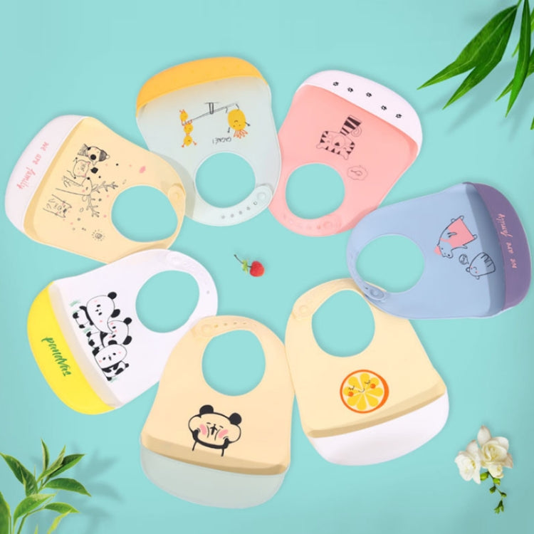 Baby Oil Spray Waterproof Silicone Bib Ultra-thin Saliva Towel, Pattern: