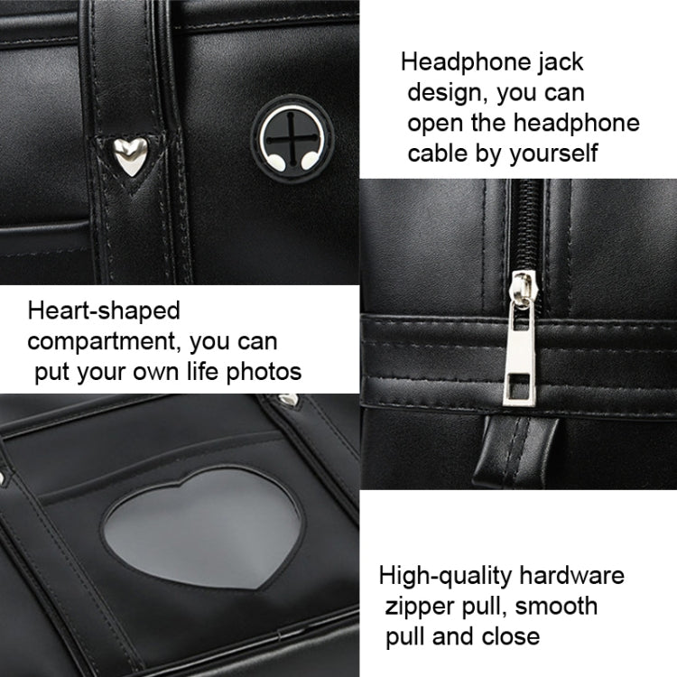 Handbag PU Uniform Bag Men and Women Wear-resistant Waterproof Commuter Backpack