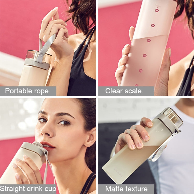 Diller D8646 Square Shape Fitness Leakproof Water Bottle