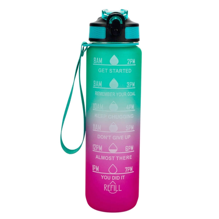 1000ml Gradient Space Cup Sports Bottle Bounce Lid Straw Cup