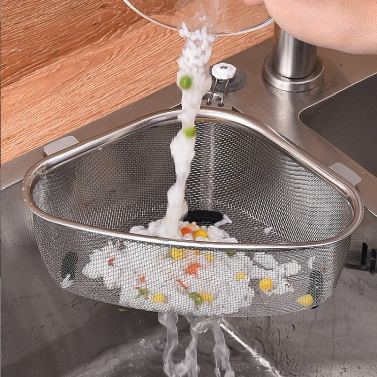 Kitchen Multifunctional Stainless Steel Triangle Sink Drain Basket, Style: