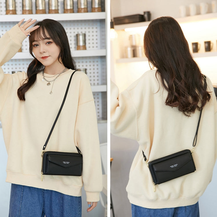 1665 RFID Anti-magnetic Anti-theft Touch Screen Cross-Body Phone Bag Card Holder