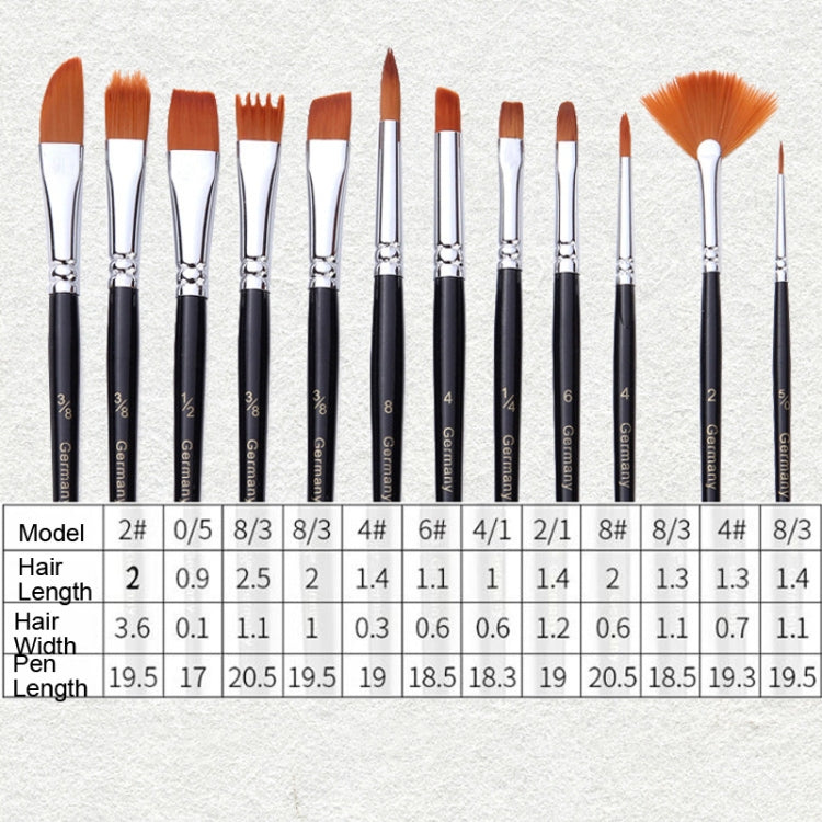 18 In 1 Multipurpose Nylon Hair Watercolor Paintbrush Acrylic Paintbrush