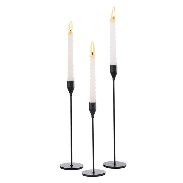 3 PCS / Set Home Decoration Wedding Wrought Iron Candle Holder, Style: