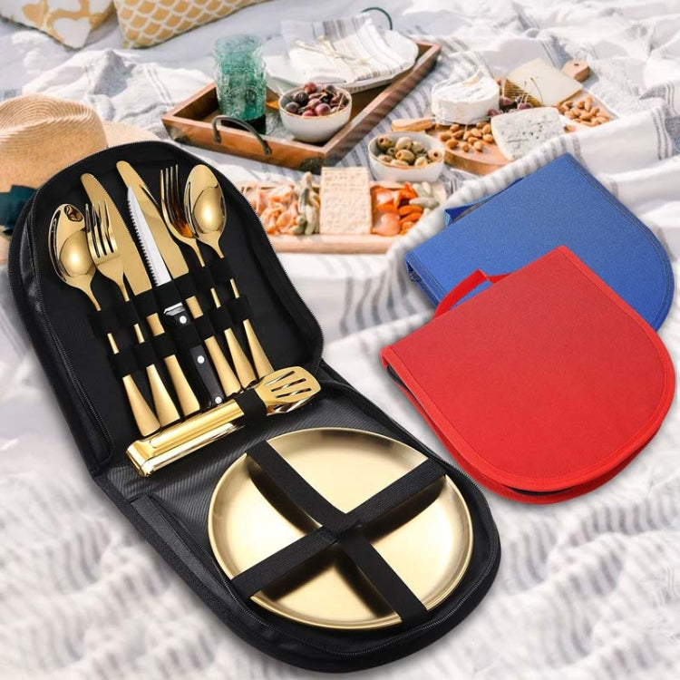 Stainless Steel Portable Cutlery Set Western Steak Knife Fork Spoon Set,Color: