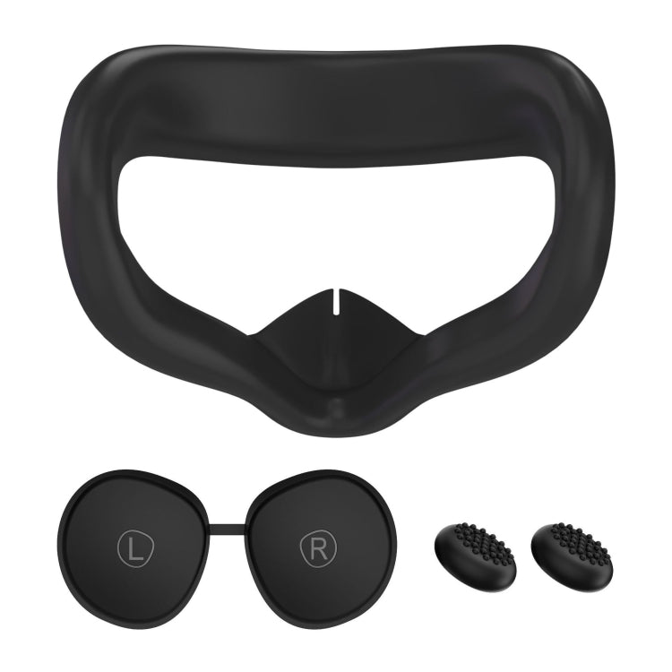 VR Silicone Eye Mask+Lens Protective Cover+Joystick Hat, For Meta Quest 2, Eye Mask+Lens Protective Cover+Joystick Hat (Black), Eye Mask+Lens Protective Cover+Joystick Hat (White), Eye Mask+Lens Protective Cover+Joystick Hat (Gray)