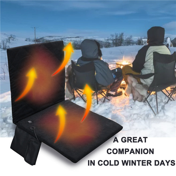 Outdoor Winter Camping Warm USB Heating Cushions With Backrest