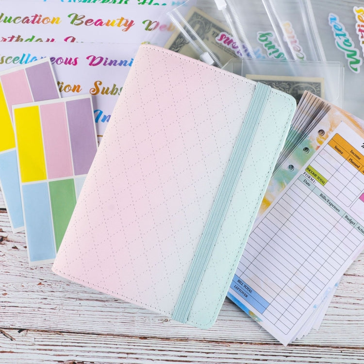 A6 Gradient Macaroon Loose-leaf Handbook Cash Budget Book