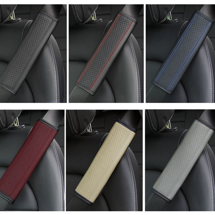 Fiber Leather Embossed Car Seat Belt Shoulder Cover Protector