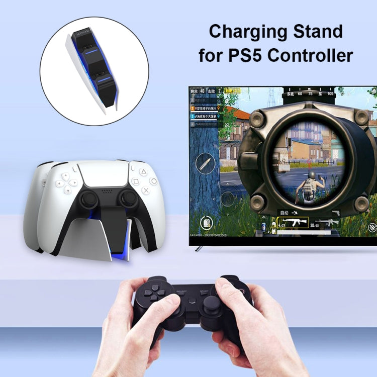 HONCAM For PS5 Gamepad Charger Dual Dock Charger