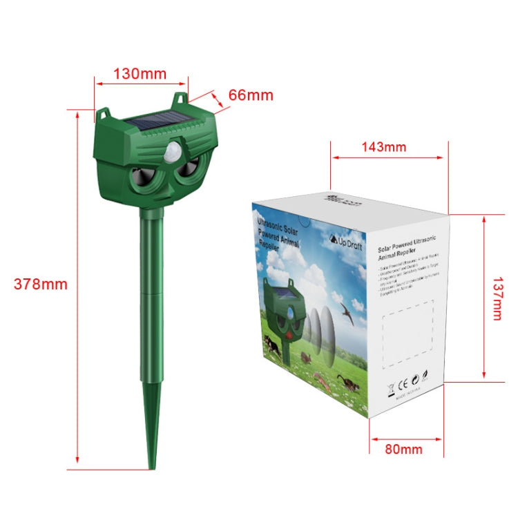 RC-543 Outdoor Solar Dog Repellent Infrared Ultrasonic Animal Bird Repellers