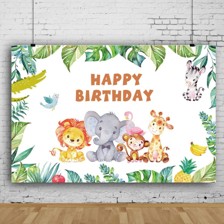 1.5m x 1m Animal Forest Cartoon Birthday Party Banquet Decoration Photo Background Cloth