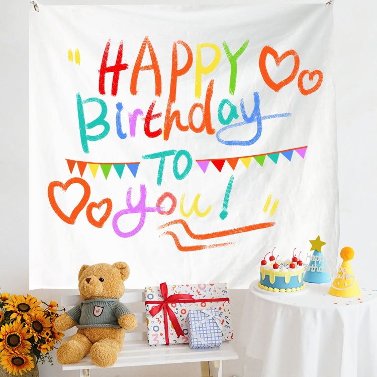 Birthday Layout Hanging Cloth Children Photo Wall Cloth, 180x200cm Velvet