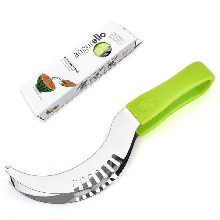YG-WS03 Stainless Steel Watermelon Clip Easy Access Integrated Plastic Handle Cantaloupe Cut Fruit Cutting Device