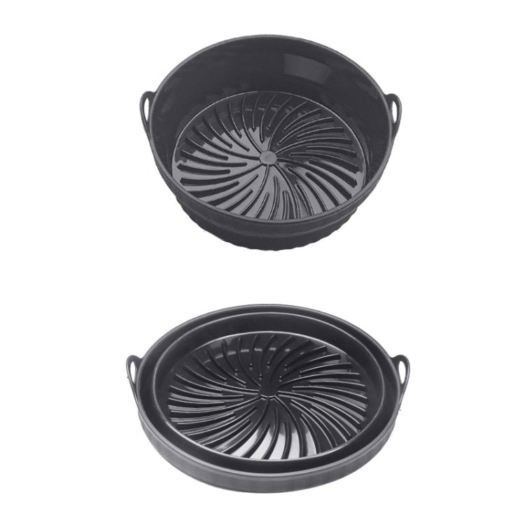 Air Fryer Grill Mat High Temperature Resistant Silicone Baking Tray, Specification: Round Inner Red, Round Black, Round Gray, Round Green, Round Pink, Round Blue, Round Orange, Square Black, Square Gray, Square Green, Square Pink, Square Blue