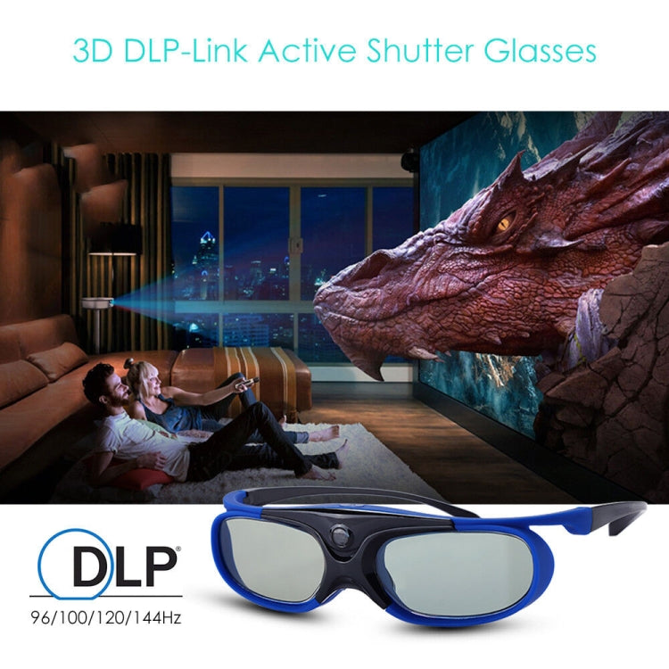 JX30-T Active Shutter 3D Glasses Support 96HZ-144HZ for DLP-LINK Projection X5/Z6/H2