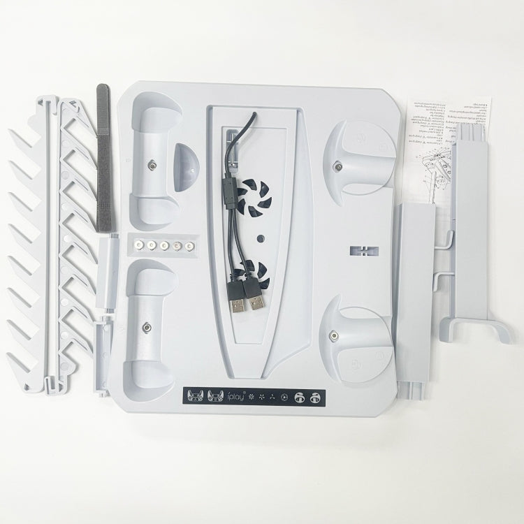 For PS5 ipaly Host Multifunctional Cooling Base VR2 Handle Charging Stand Disc Storage Rack