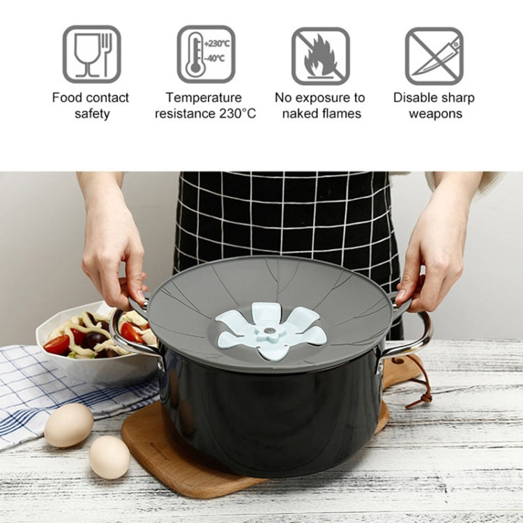 Silicone Flower Spill-proof Pot Lid Rotatable Pot Lid Kitchen Gadget, Size: