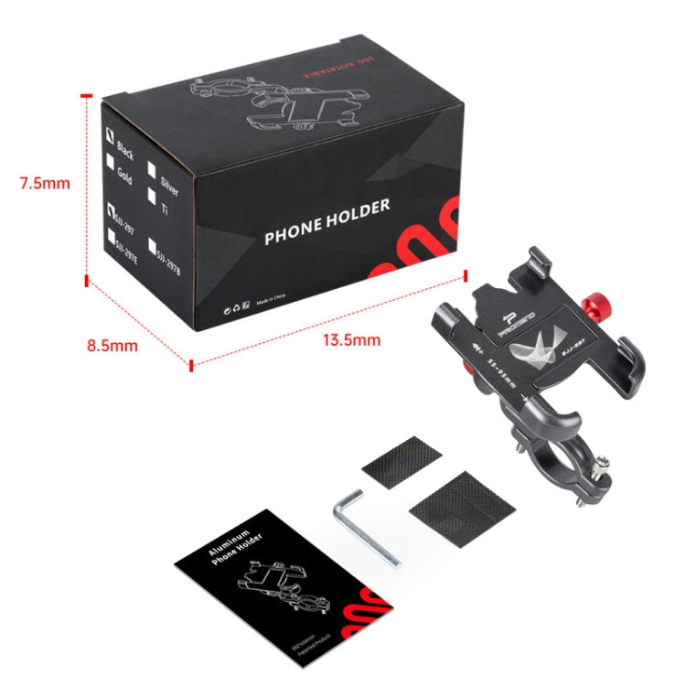 PROMEND SJJ-297 Aluminum Alloy Rotation Adjustable Bicycle Mobile Phone Bracket