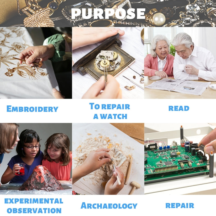 9892G1 Binocular Glass Type Maintenance Magnifyier with LED Light