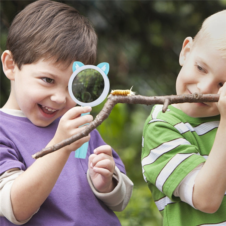 2275 5X/10X Cartoon Animal Handheld Children Science Experiment Magnifying Glass