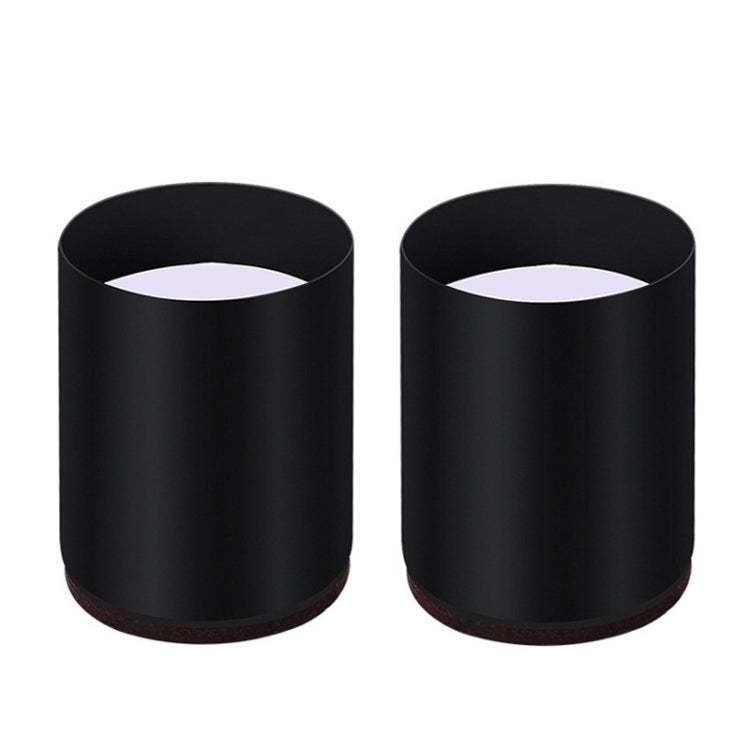 2pcs/set Furniture Carbon Steel Wraparound Heightening Foot Pad, Style:, Round 4x5cm (Black), Round 4x5cm (Brown), Round 6x5cm (Black), Round 6x5cm (Brown), Round 6x10cm (Black), Round 6x10cm (Brown), Square 4x5cm (Black), Square 4x5cm (Brown)